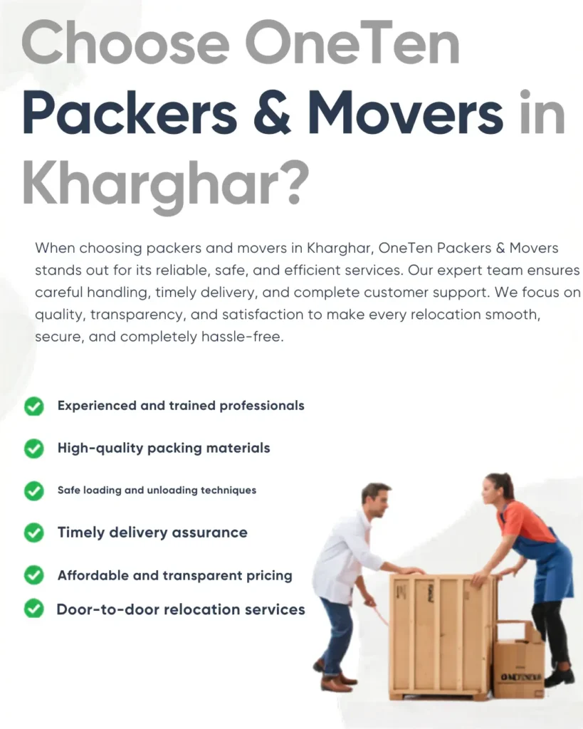 Choose OneTen Packers & Movers in Kharghar